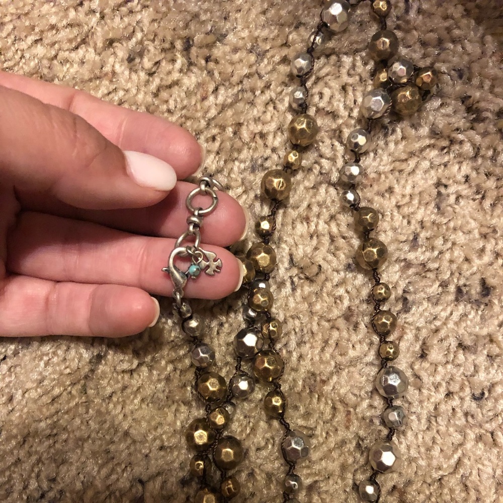 Lucky Brand mixed metals necklace.
